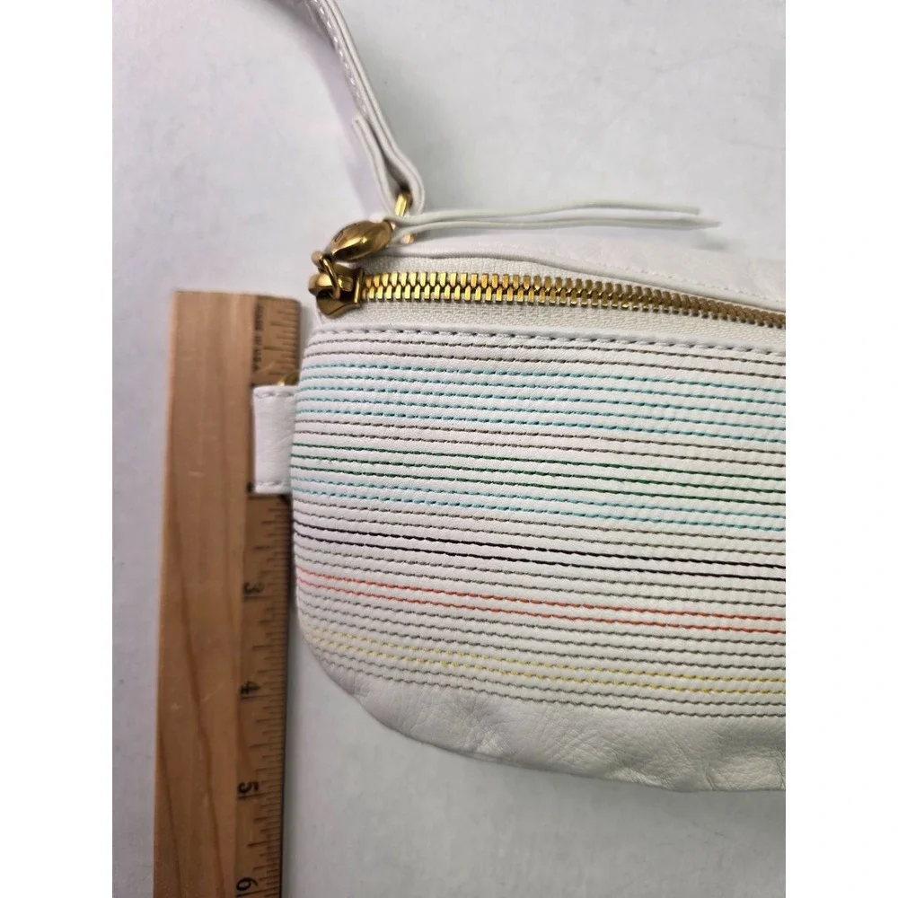 HOBO Fern Belt Bag‎ White Leather Zip Crossbody Shoulderbag